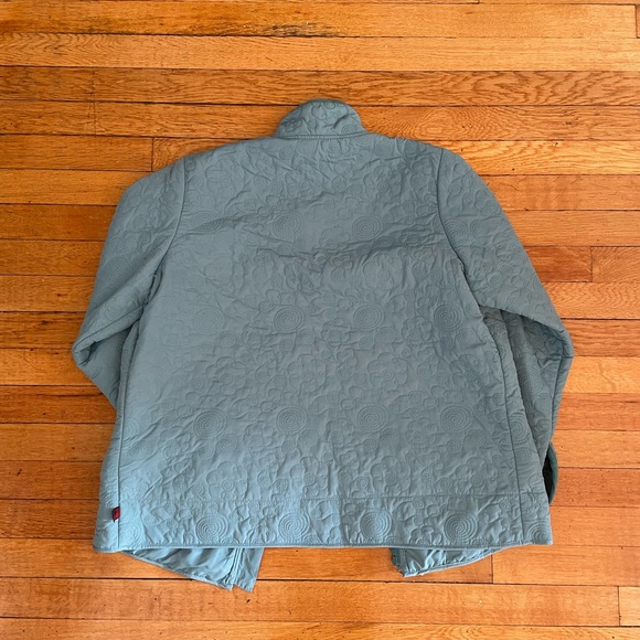 Woolrich Womens Large Wool Lined Nylon Barn Shacket Chore Rain Jacket Teal - Picture 5 of 5